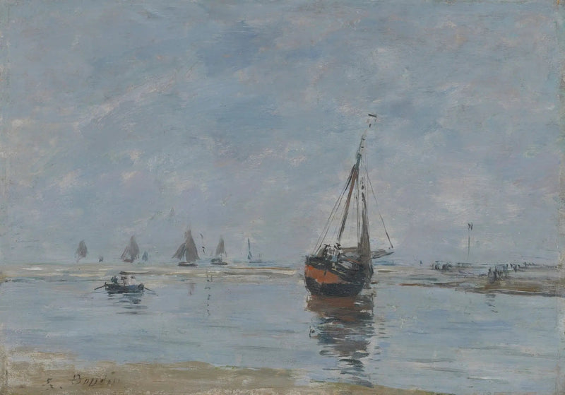 Trouville przy niskim stanie wody - Eugène Boudin