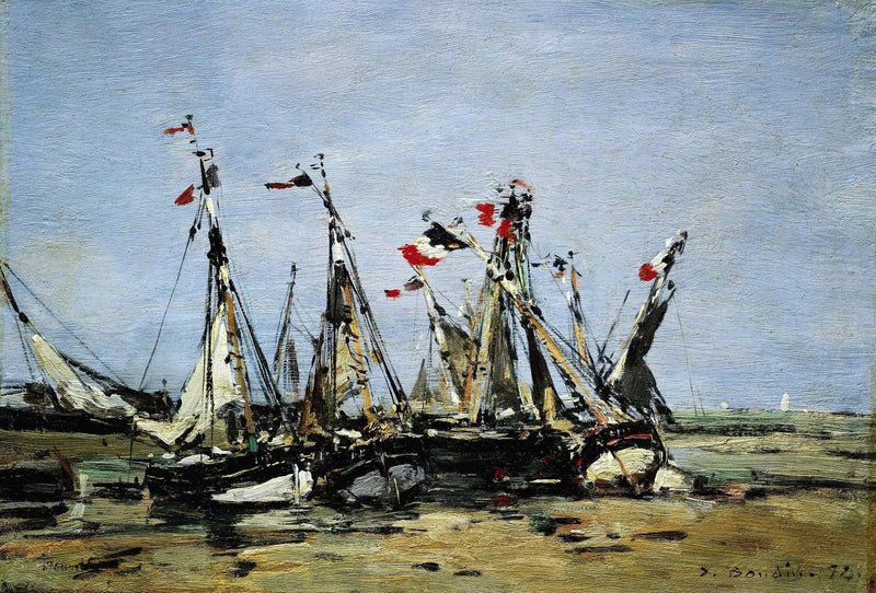 Trouville, czekając na przypływ - Eugène Boudin