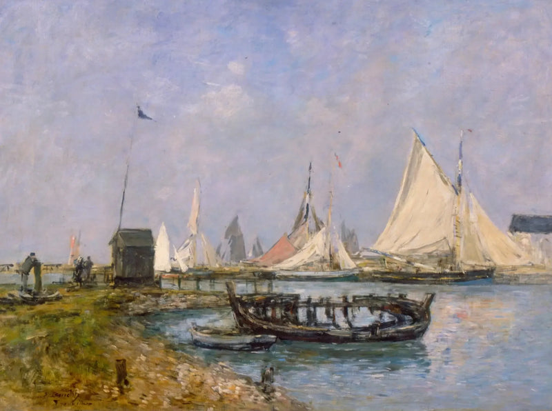 Trouville - Wejście do portu - Eugène Boudin
