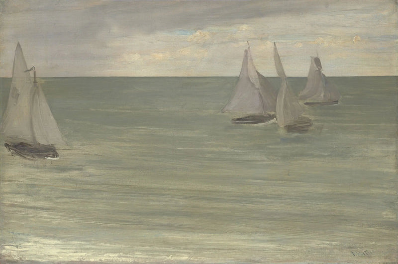 Trouville (Szaro-zielony, srebrne morze) - James Abbott McNeill Whistler