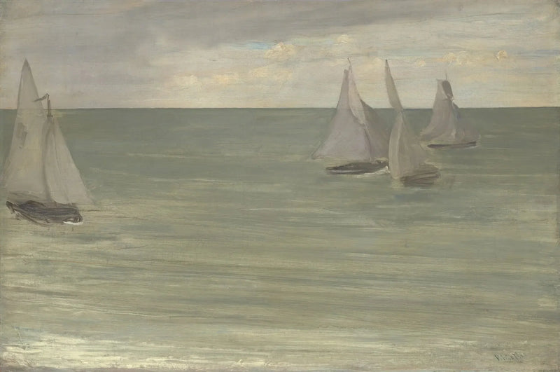 Trouville (Szaro-zielony, srebrne morze) - James Abbott McNeill Whistler