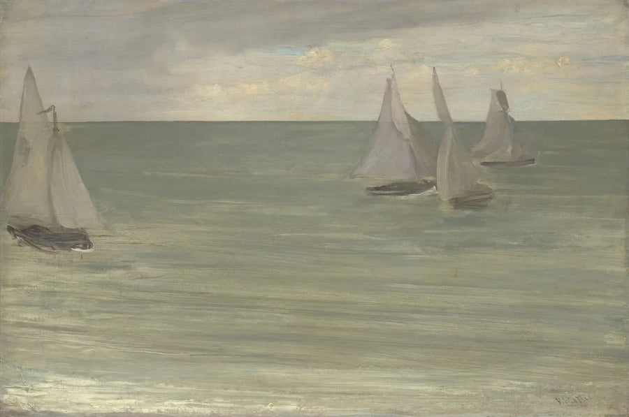 Trouville (Szaro-zielony, srebrne morze) - James Abbott McNeill Whistler