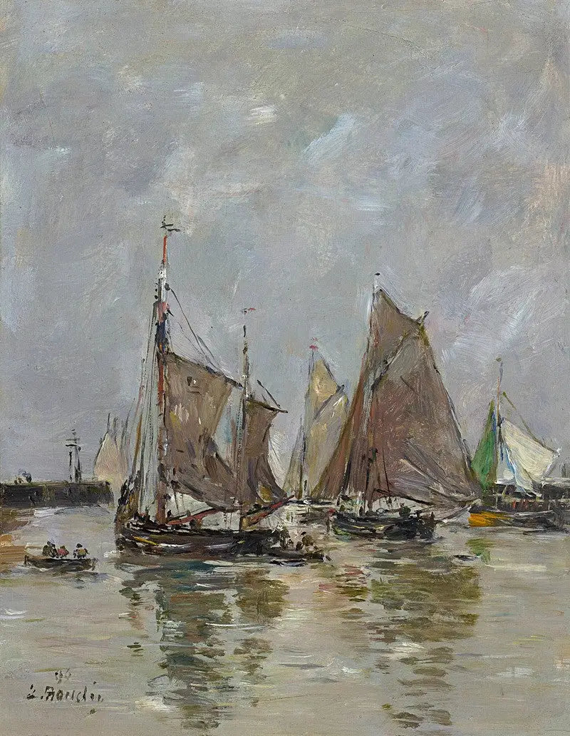 Trouville, wyposażenie sardynkarzy - Eugène Boudin