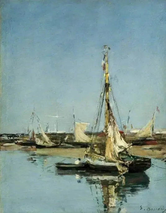 Trouville Molo przy Niskim Poziomie Wody - Eugène Boudin