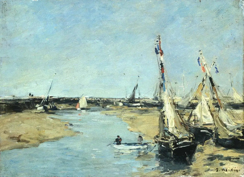 Trouville, Molo, odpływ - Eugène Boudin