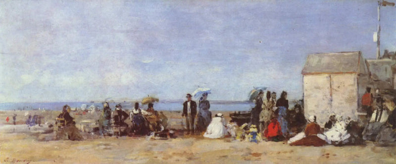 Trouville, scena plażowa - Eugène Boudin
