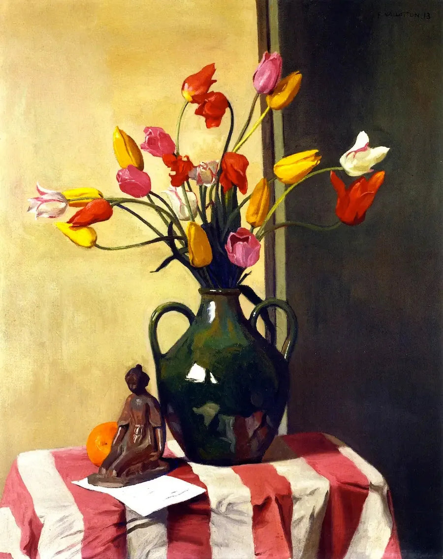 Tulipany i statuety Maillol - Félix Vallotton