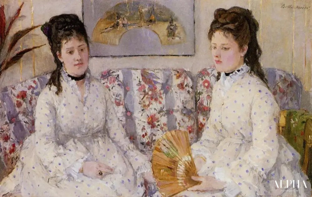 Two Sisters on a Couch - Berthe Morisot - Reproductions de tableaux et peintures haut de gamme