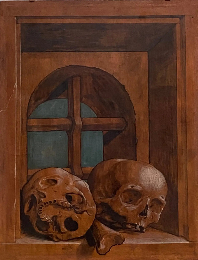 Dwa czaszki w wnęce okiennej - Hans Holbein Młodszy