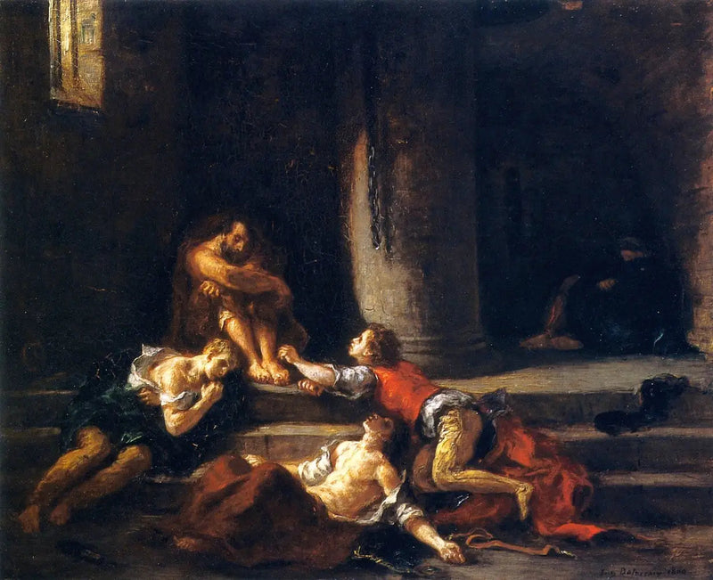 Ugolin i jego synowie - Eugène Delacroix