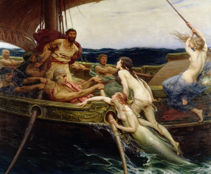 Ulysse i syreny - Herbert Draper