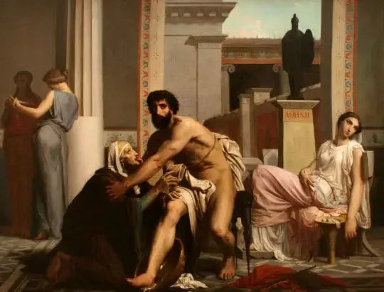 Ulysses rozpoznany przez swoją opiekunkę po powrocie z Troi - Bouguereau