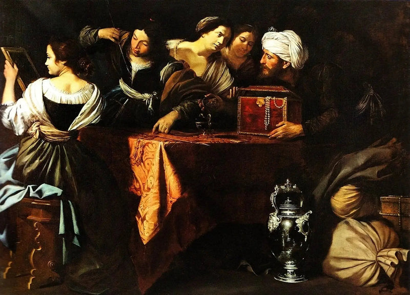 Ulysse dziękuje Achille wśród dziewcząt Lykomeda - Artemisia Gentileschi