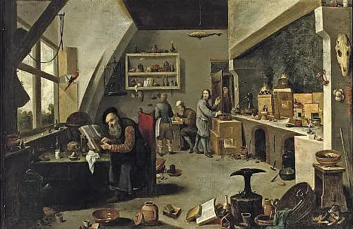 Alchemik w swoim warsztacie - David Teniers Młodszy