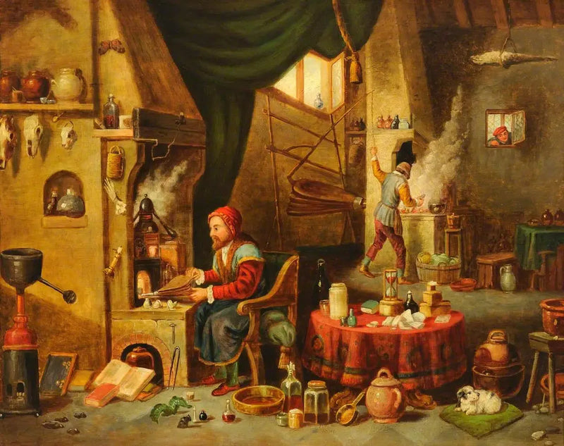 Alchemik w swoim laboratorium - David Teniers Młodszy