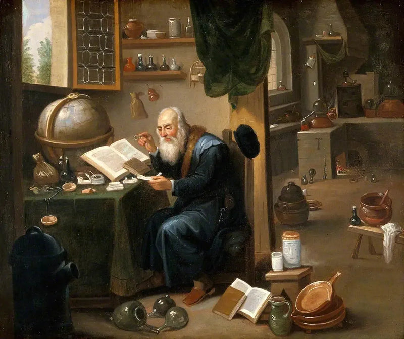 Alchemik w swoim laboratorium. - David Teniers Młodszy