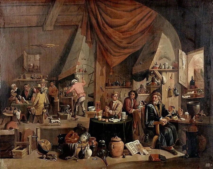 Alchemik w swoim laboratorium - David Teniers Młodszy