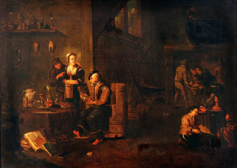 Alchemik w swoim laboratorium - David Teniers Młodszy