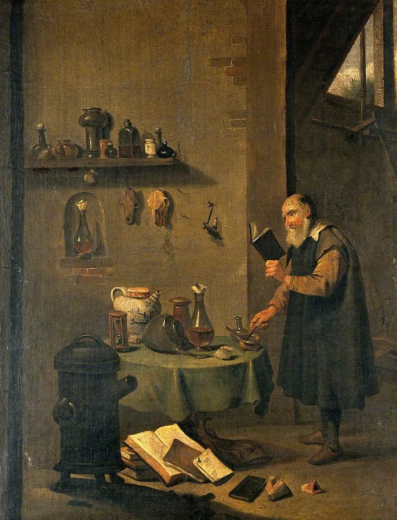 Alchemik w swoim laboratorium - David Teniers Młodszy
