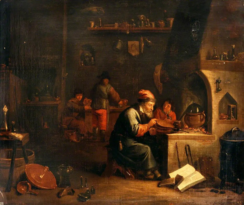 Alchemik w swoim laboratorium - David Teniers Młodszy