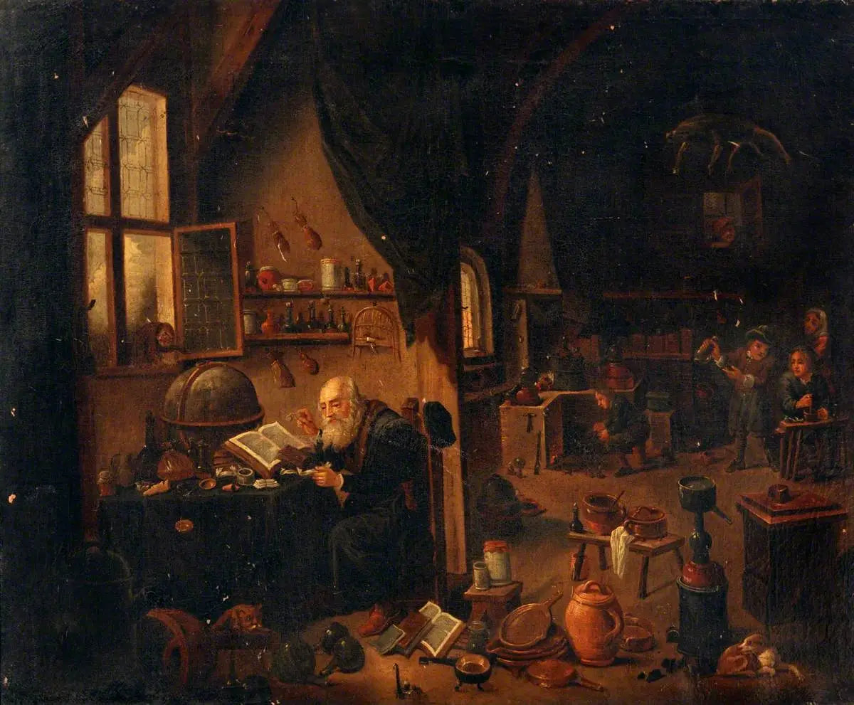 Un alchimiste dans son laboratoire - David Teniers le Jeune - Alpha Reproduction