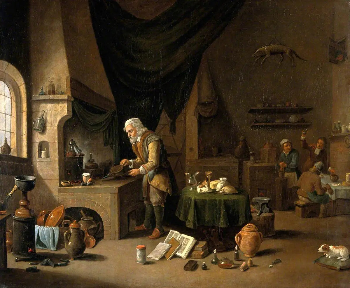 Un alchimiste dans son laboratoire - David Teniers le Jeune - Alpha Reproduction
