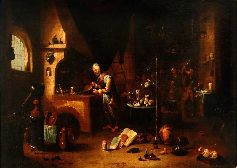 Alchemik w swoim laboratorium - David Teniers Młodszy