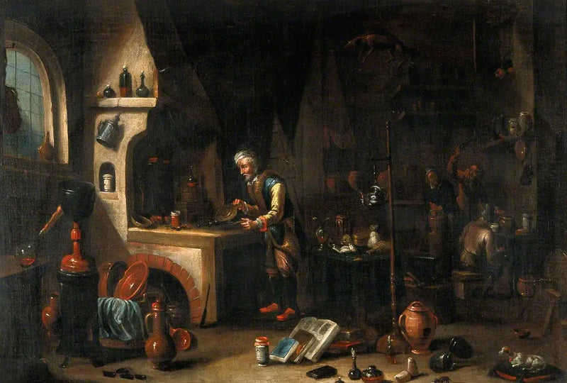 Alchemik w swoim laboratorium - David Teniers Młodszy