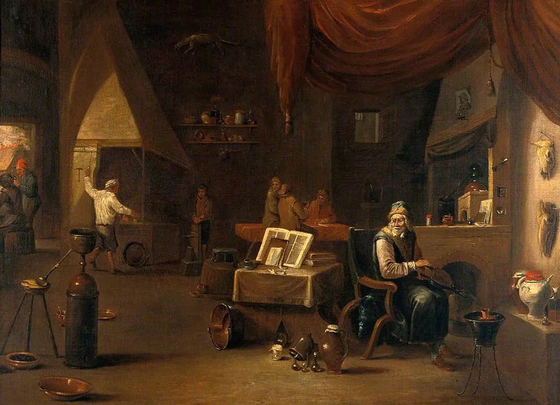 Alchemik w swoim laboratorium - David Teniers Młodszy