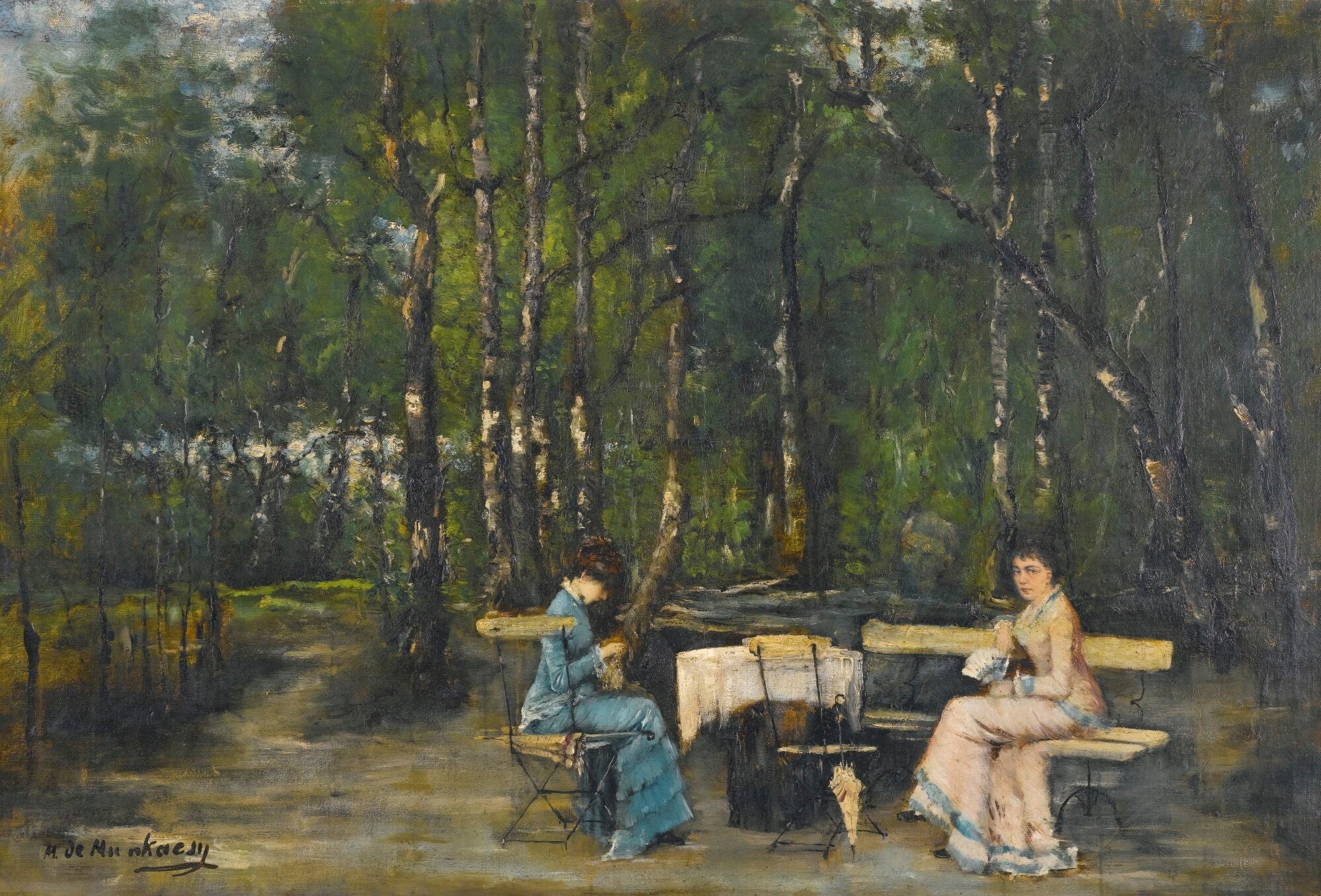 Un après-midi au parc - Mihály Munkácsy