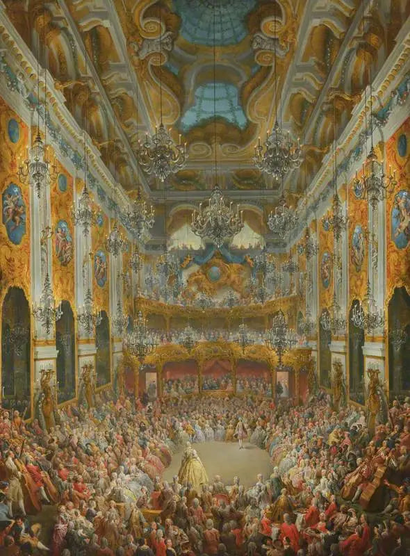 Bal zorganizowany przez księcia Nivernais z okazji narodzin Delfina - Giovanni Paolo Panini