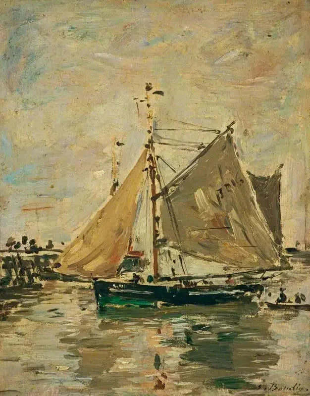 Łódź rybacka, Trouville - Eugène Boudin