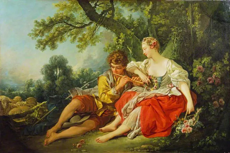 Pasterz śpiewa pasterce - François Boucher
