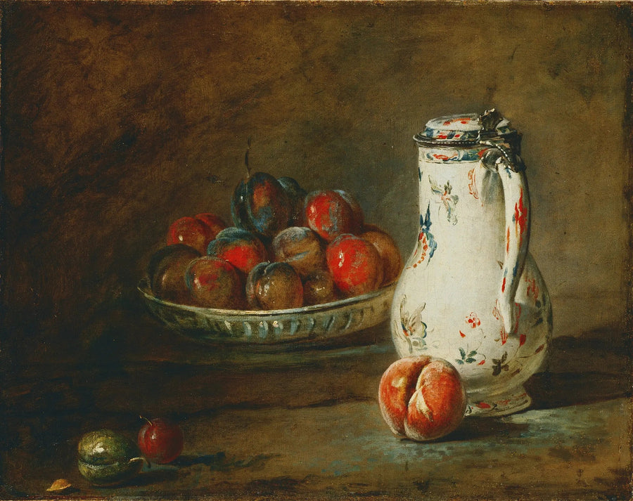Miseczka suszonych śliwek - Jean Simeón Chardin