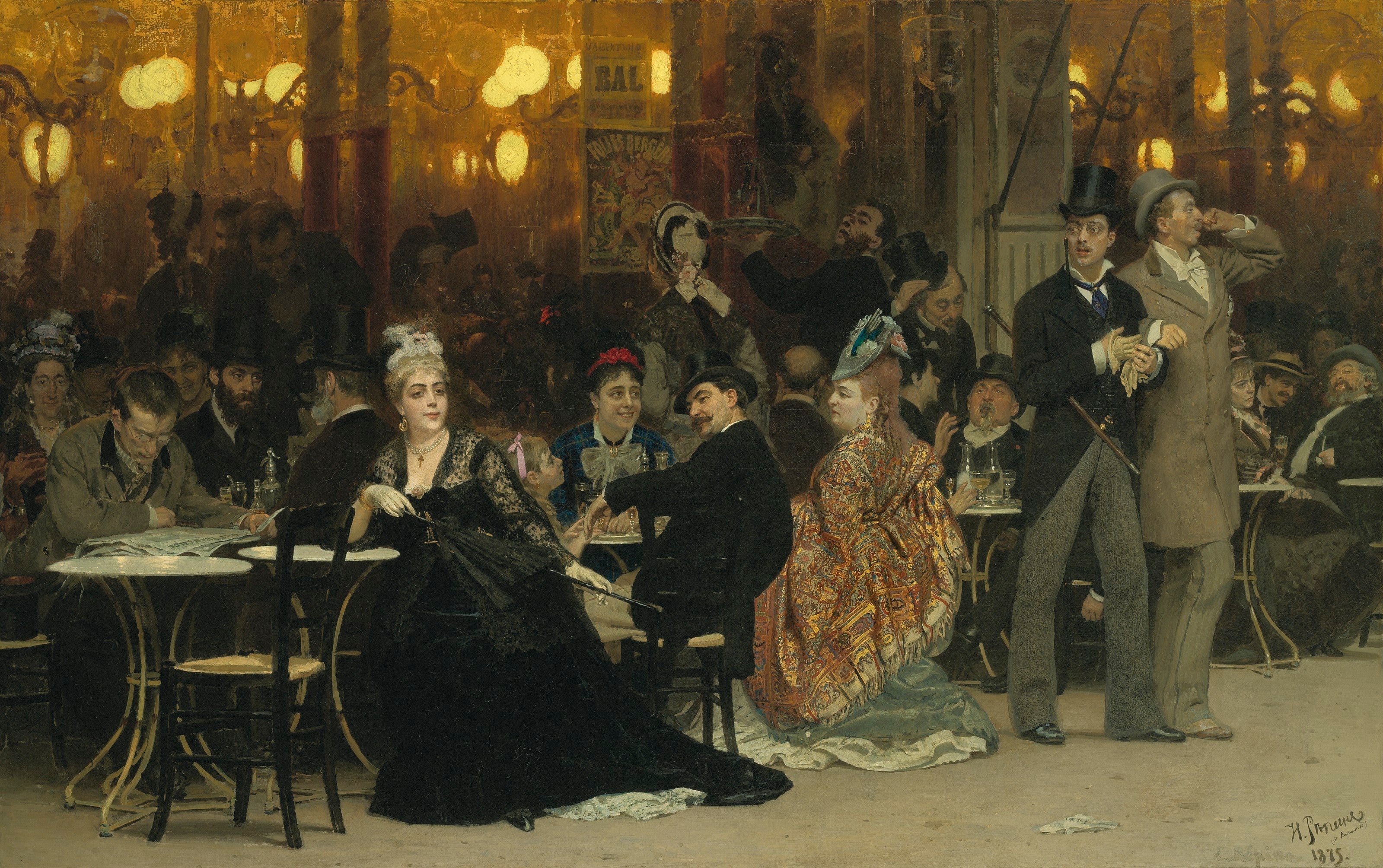 Un café parisien - Ilya Repin - Alpha Reproduction