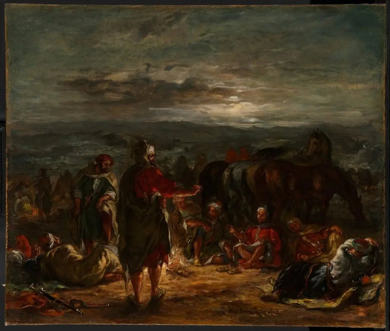 Arabski oboz w nocy - Eugène Delacroix
