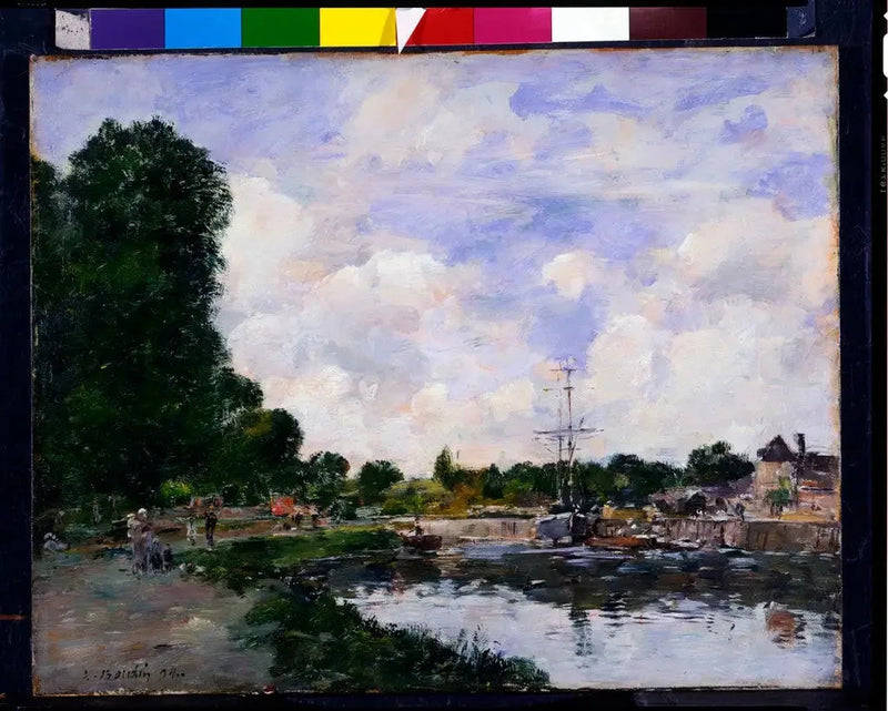 Kanał w Abbeville - Eugène Boudin
