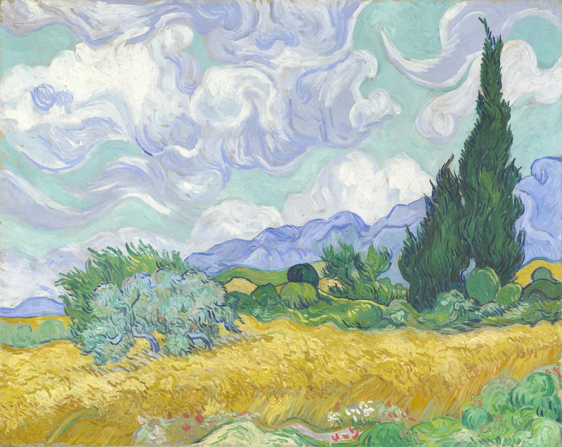 Pole pszenicy z cyprysami - Vincent van Gogh