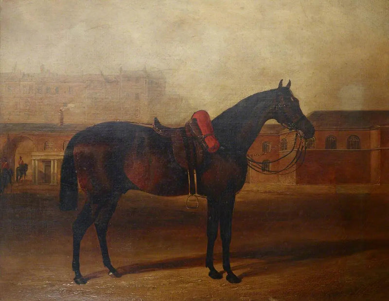 Ładowarka na placu defiladowym w koszarach Albany w Londynie - John Frederick Herring, Sr.