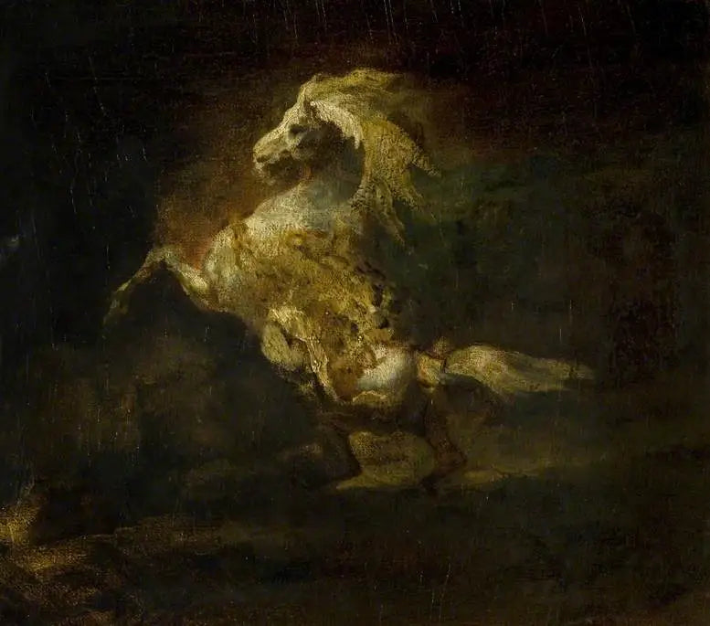 Szary koń w galopie - Théodore Géricault