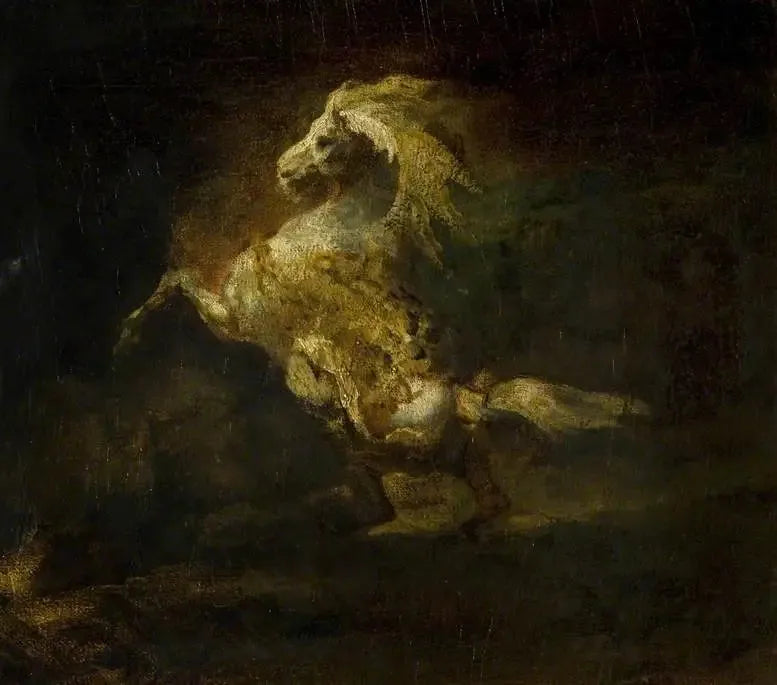 Szary koń w galopie - Théodore Géricault