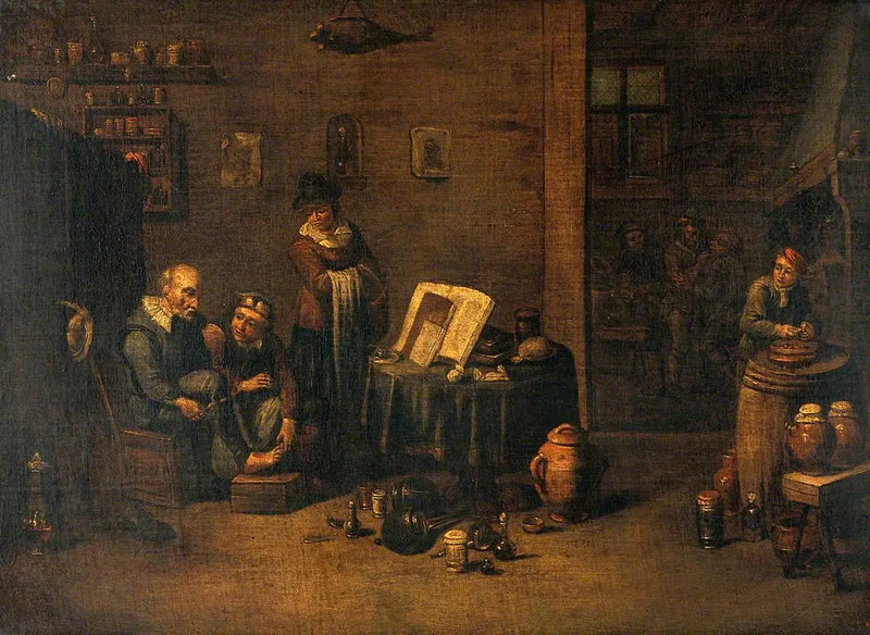 Chirurg operujący stopę - David Teniers Młodszy