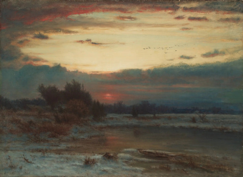 Zimne niebo - George Inness