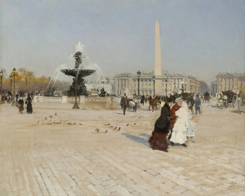 Kawałek placu de la Concorde w Paryżu - Giuseppe De Nittis