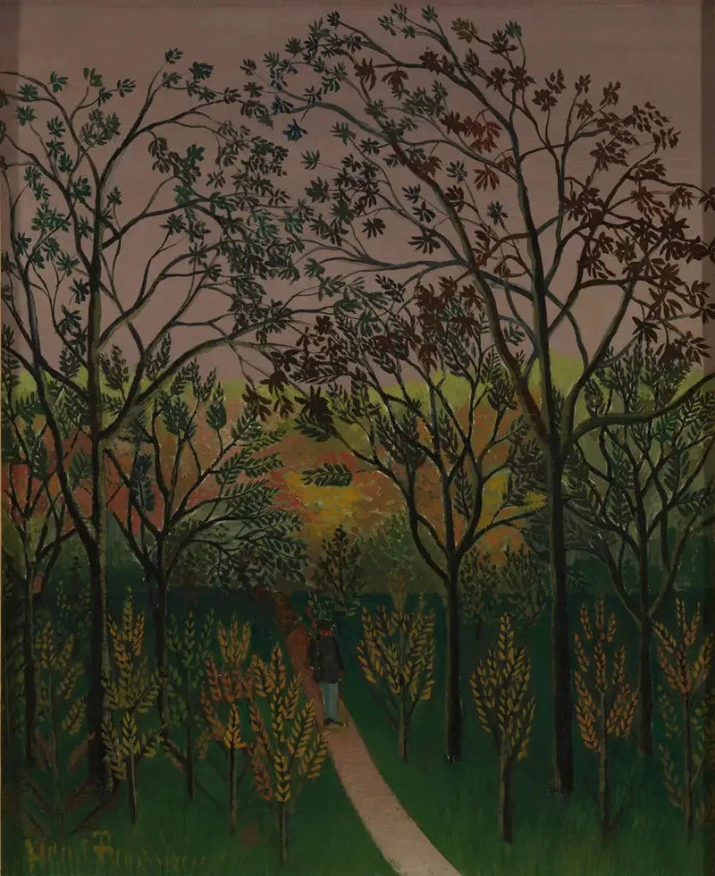 Kącik z plateau Bellevue. jesień, zachodzące słońce - Henri Rousseau