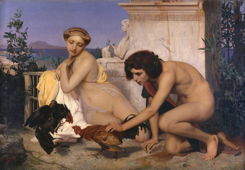 Walczące koguty - Jean-Léon Gérôme