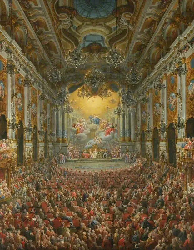 Koncert zorganizowany przez księcia Nivernais z okazji narodzin Delfina - Giovanni Paolo Panini