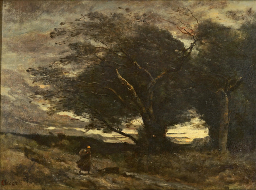 Podmuch wiatru - Jean-Baptiste Camille Corot