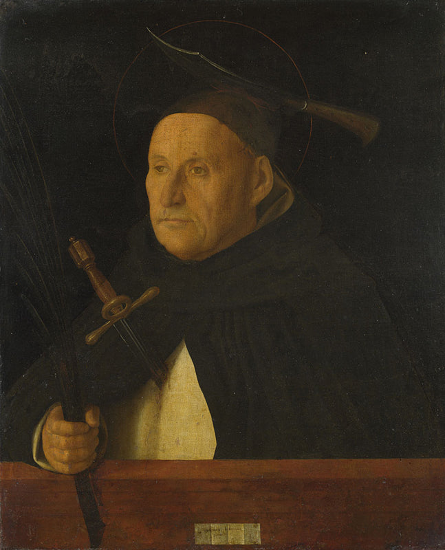 Dominikanin, z atrybutami świętego Piotra Męczennika - Giovanni Bellini