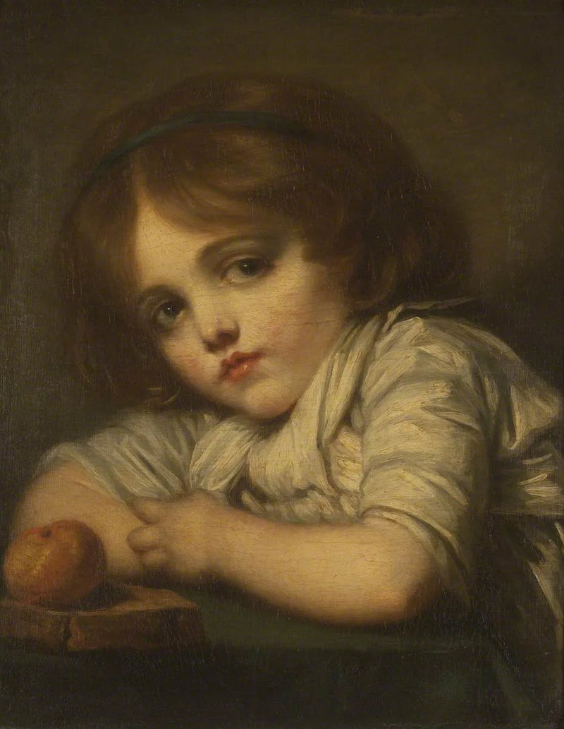 Dziecko z jabłkiem - Jean-Baptiste Greuze